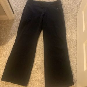 Black Nike dri fit athletic pants in black